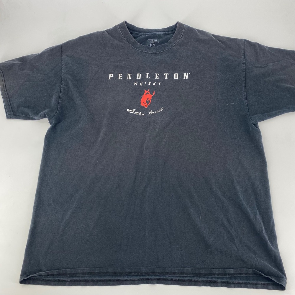Pendleton Whisky Graphic T Shirt Mens XL TG Black Red Bull Graphic Tee